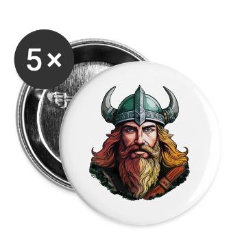 Viking - Buttons large 2.2''/56 mm (5-pack) - white - Front