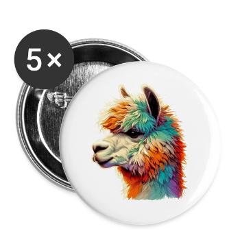 Alpaca - Buttons large 2.2''/56 mm (5-pack) - white - Front