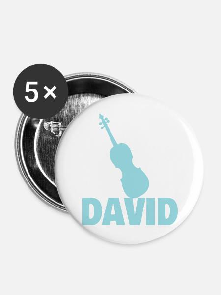 Bratsche David - Buttons groß 56 mm (5er Pack) - Weiß