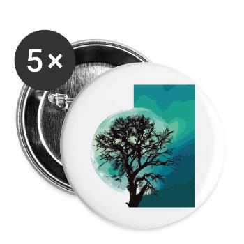 Moon - Buttons large 2.2''/56 mm (5-pack) - white - Front