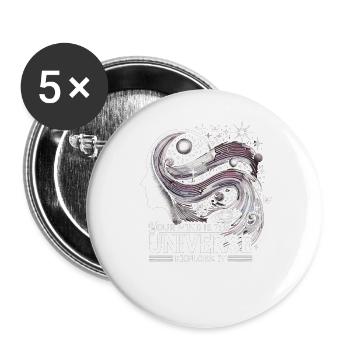 Dein Geist ist das Universum, erforsche es - Buttons groß 56 mm (5er Pack) - Weiß - Vorne