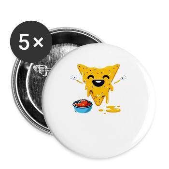 Nacho Average Friend Lustiger Nacho - Buttons groß 56 mm (5er Pack) - Weiß - Vorne