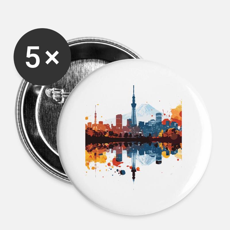Kawaguchi - Buttons large 2.2''/56 mm (5-pack) - white