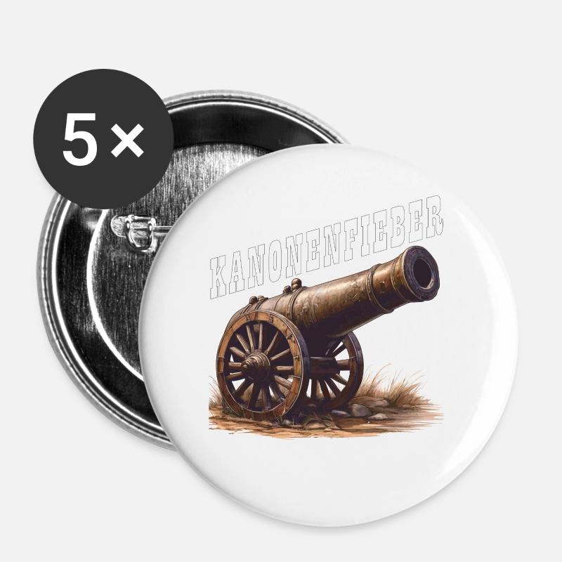 FIÈVRE DU - Lot de 5 grands badges (56 mm) - blanc