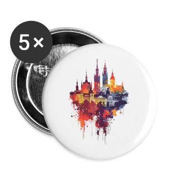 Elbing - Buttons groß 56 mm (5er Pack) - Weiß - Vorne