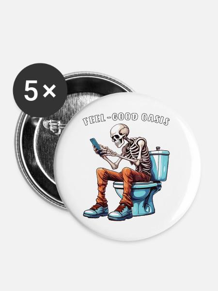 TOILET SMARTPHONE FEEL-GOOD - Buttons groß 56 mm (5er Pack) - Weiß