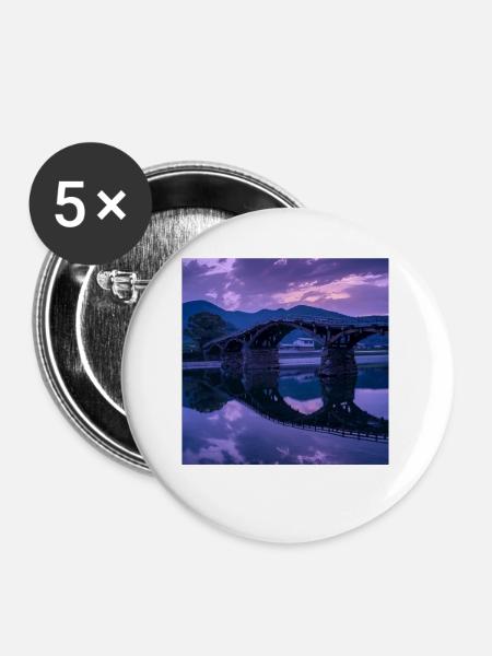 Japan - Buttons groß 56 mm (5er Pack) - Weiß