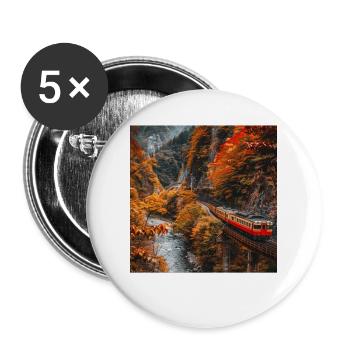 Japan - Buttons groß 56 mm (5er Pack) - Weiß - Vorne