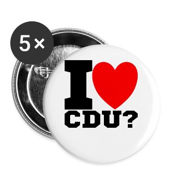 I love CDU - Buttons groß 56 mm (5er Pack) - Weiß - Vorne