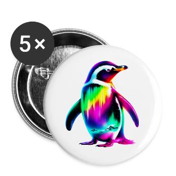Penguin - Buttons large 2.2''/56 mm (5-pack) - white - Front