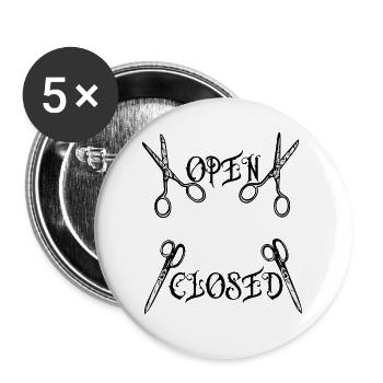 cadeau femme, homme, t-shirt humoristique, humour - Lot de 5 grands badges (56 mm) - blanc - Devant