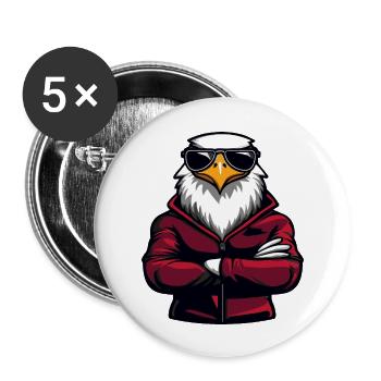 Bande dessinée Eagle - Lot de 5 grands badges (56 mm) - blanc - Devant