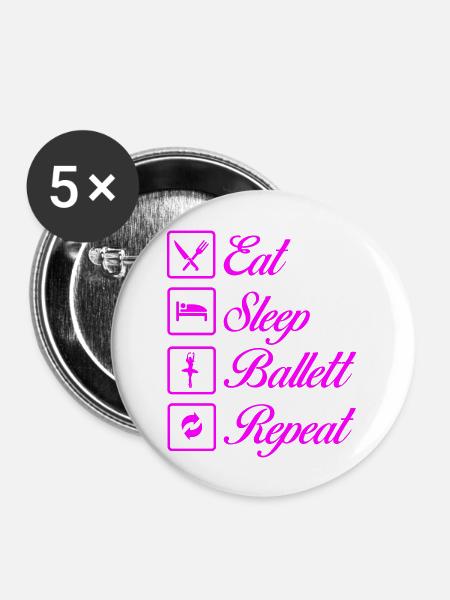 ballett repeat - Buttons groß 56 mm (5er Pack) - Weiß