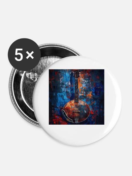 Banjo - Buttons groß 56 mm (5er Pack) - Weiß