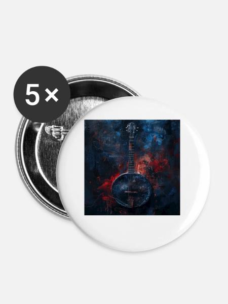 Banjo - Buttons groß 56 mm (5er Pack) - Weiß