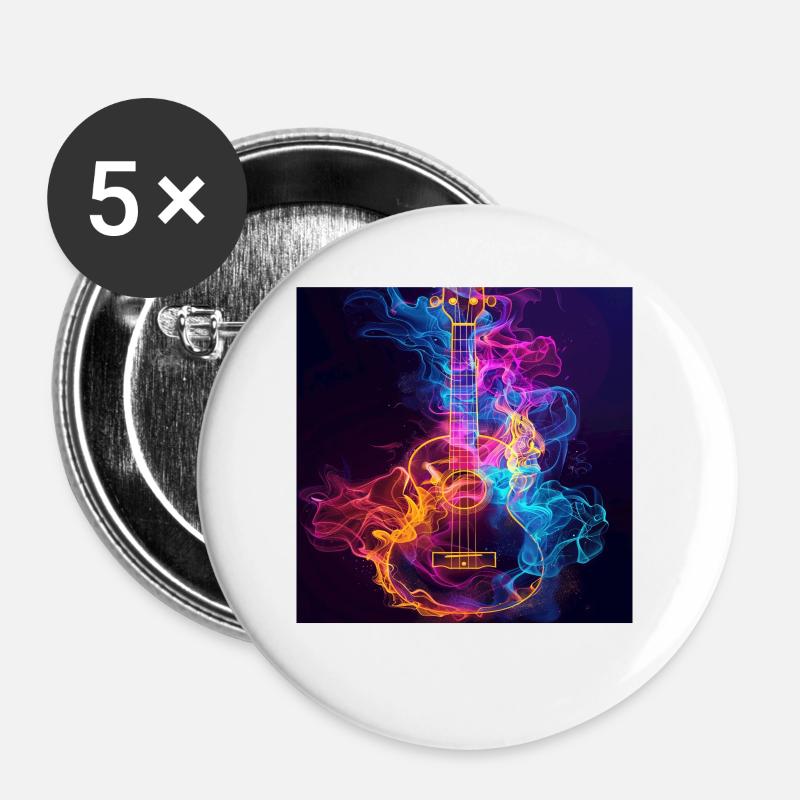 Ukulele - Buttons large 2.2''/56 mm (5-pack) - white