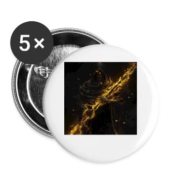 Querflöte - Buttons groß 56 mm (5er Pack) - Weiß - Vorne