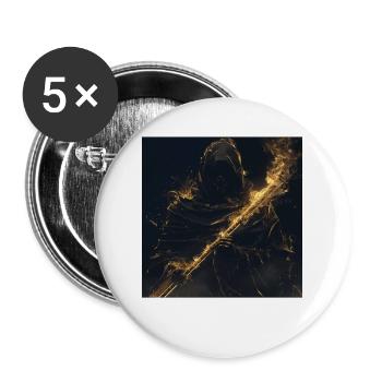 Querflöte - Buttons groß 56 mm (5er Pack) - Weiß - Vorne