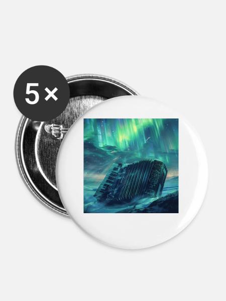 Akkordeon - Buttons groß 56 mm (5er Pack) - Weiß