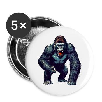 Gorilla - Buttons large 2.2''/56 mm (5-pack) - white - Front