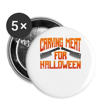 Halloween Butcher Halloween Butcher - Buttons large 2.2''/56 mm (5-pack) - white - Front