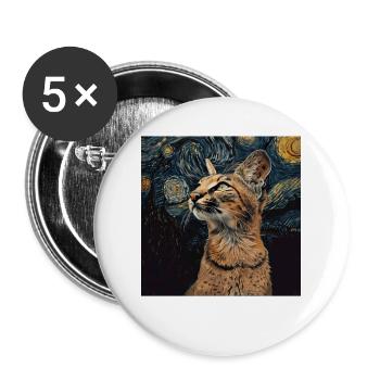 Karakal - Buttons groß 56 mm (5er Pack) - Weiß - Vorne