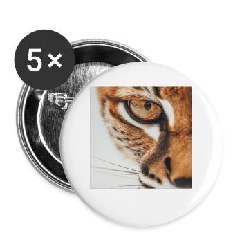 Karakal - Buttons groß 56 mm (5er Pack) - Weiß - Vorne