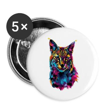 Karakal - Buttons groß 56 mm (5er Pack) - Weiß - Vorne