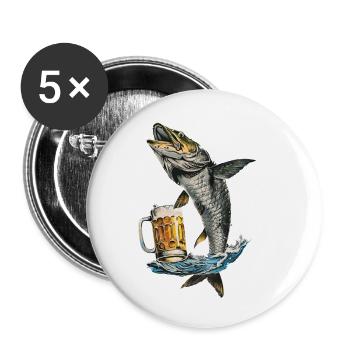 Tarpon Bier - Buttons groß 56 mm (5er Pack) - Weiß - Vorne