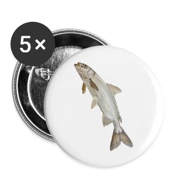 Tarpon - Buttons groß 56 mm (5er Pack) - Weiß - Vorne