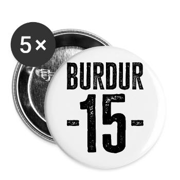 Burdur 15 – Stolz auf Kultur und Geschichte - Buttons groß 56 mm (5er Pack) - Weiß - Vorne