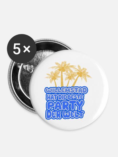 Willemstad - Buttons groß 56 mm (5er Pack) - Weiß