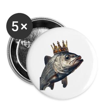 Tarpon - Buttons groß 56 mm (5er Pack) - Weiß - Vorne