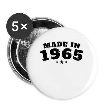 Fabriqué en 1965 - Lot de 5 grands badges (56 mm) - blanc - Devant