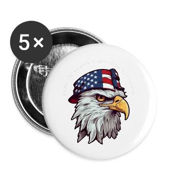 Journée des Présidents - Lot de 5 grands badges (56 mm) - blanc - Devant