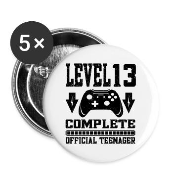 Born To Drum Forced To School Drum Set - Drummer - Buttons large 2.2''/56 mm (5-pack) - white - Front