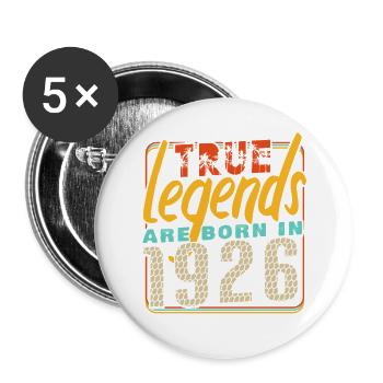 True legends are born in 1926 Vintage Birthday - Buttons large 2.2''/56 mm (5-pack) - white - Front