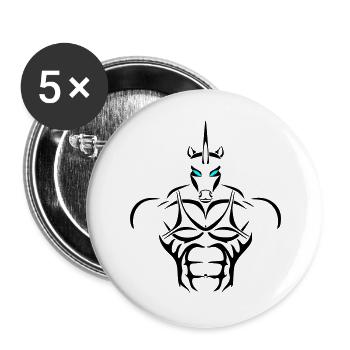 Alpha maiden Deluxe - Buttons groß 56 mm (5er Pack) - Weiß - Vorne