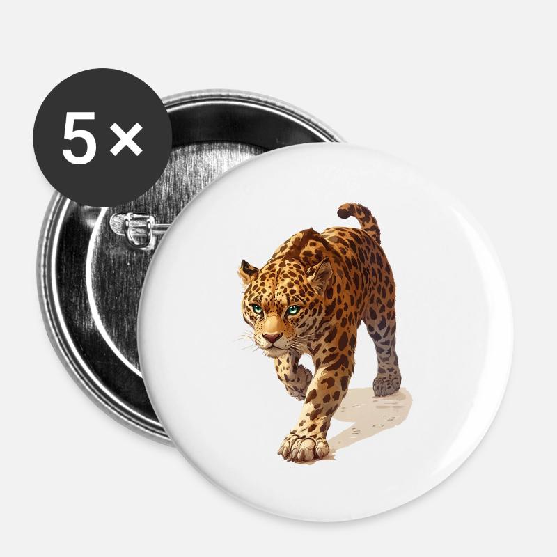Jaguar - Buttons groß 56 mm (5er Pack) - Weiß