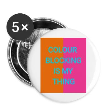 Colours mix - Buttons large 2.2''/56 mm (5-pack) - white - Front
