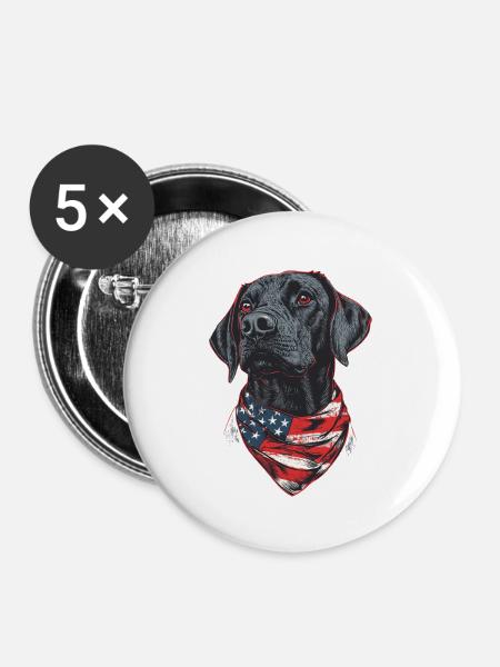 Vizsla - Buttons groß 56 mm (5er Pack) - Weiß