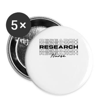 Infirmière de recherche Infirmières médicales élégantes - Lot de 5 grands badges (56 mm) - blanc - Devant