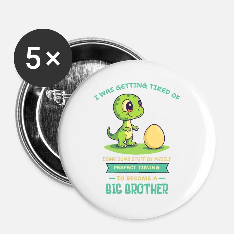Grumpy Fussy Fetter Text Logo - Buttons groß 56 mm (5er Pack) - Weiß