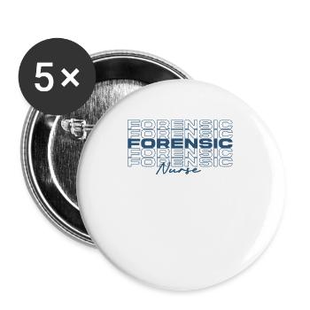 Forensische Krankenschwester Medizinische Krankenschwestern Stilvoll - Buttons groß 56 mm (5er Pack) - Weiß - Vorne