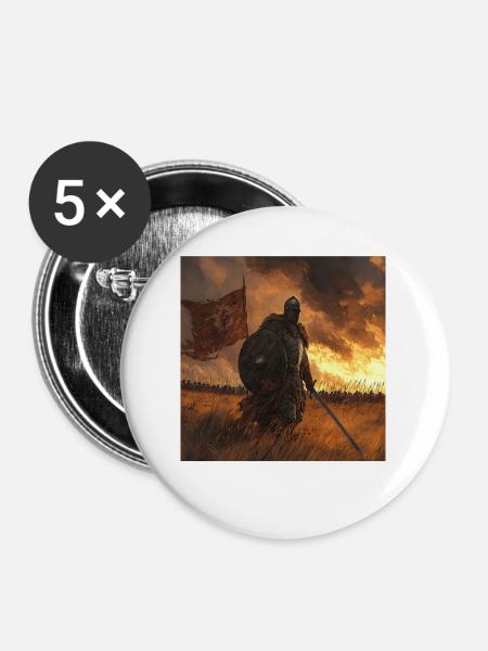 Legionär - Buttons groß 56 mm (5er Pack) - Weiß