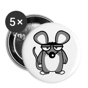 Mouse looks angry angry frustrated angry aggressive - Buttons large 2.2''/56 mm (5-pack) - white - Front