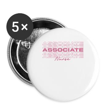 Associate Nurse Medical Nurses Stilvoll - Buttons groß 56 mm (5er Pack) - Weiß - Vorne