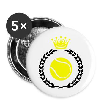 tennis kranz - Buttons groß 56 mm (5er Pack) - Weiß - Vorne