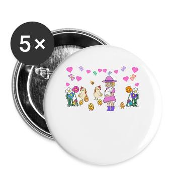 Children Child Easter Easter Toddlers Baby - Buttons large 2.2''/56 mm (5-pack) - white - Front