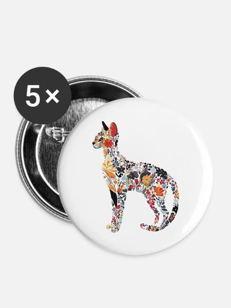 Savanne - Buttons groß 56 mm (5er Pack) - Weiß